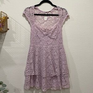 Free People Rock Candy Lace Dress Lavender Size 4